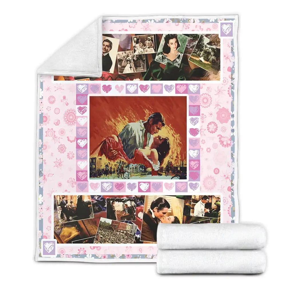 Gone With The Wind Fleece Blanket Gift For Wife Husband