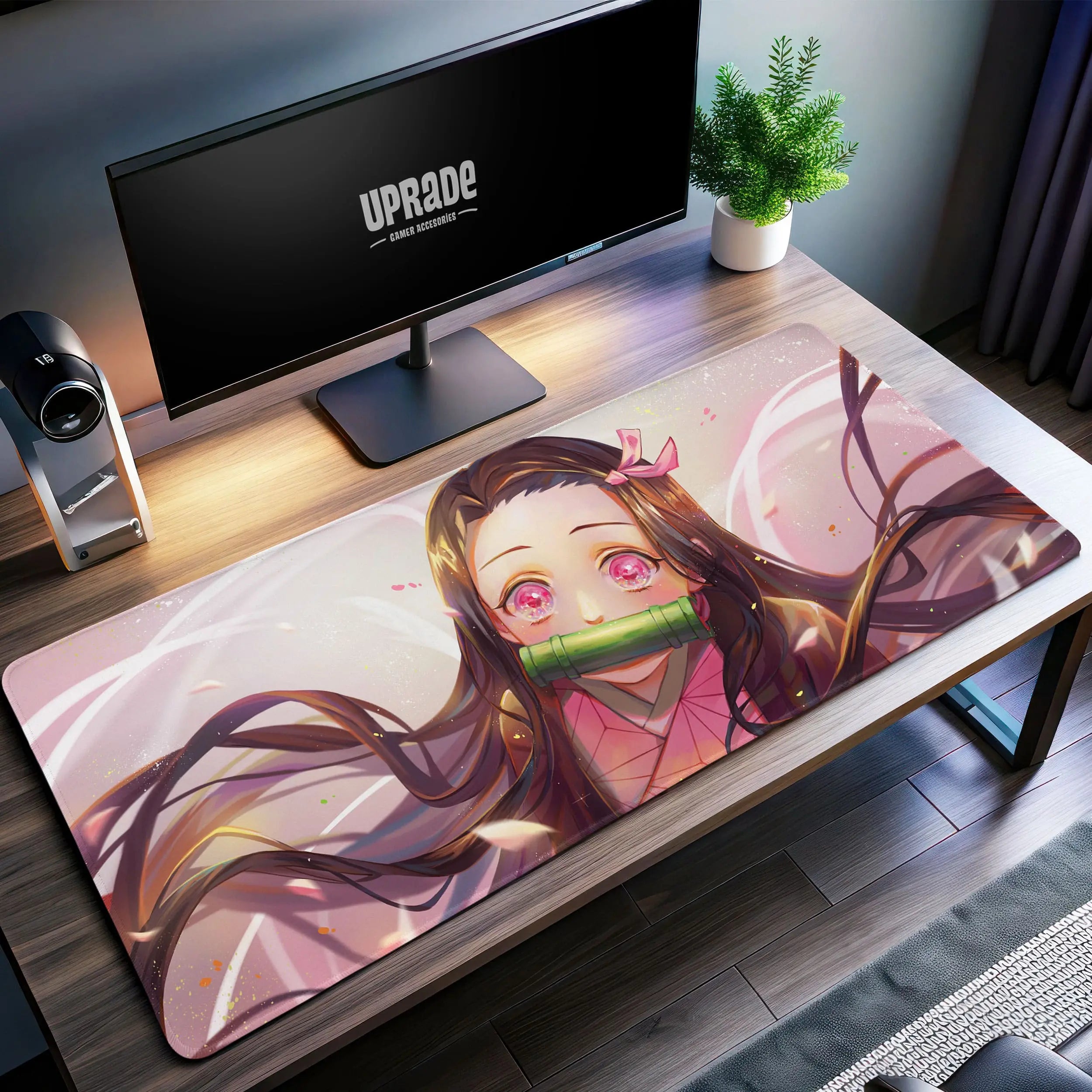 Allleftout Nezuko Kamado Desk Mat, Demon Slayer Mouse Pad