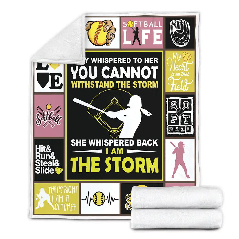 Softball Did Somebody Say Softball Fleece Blanket Gift For Besties