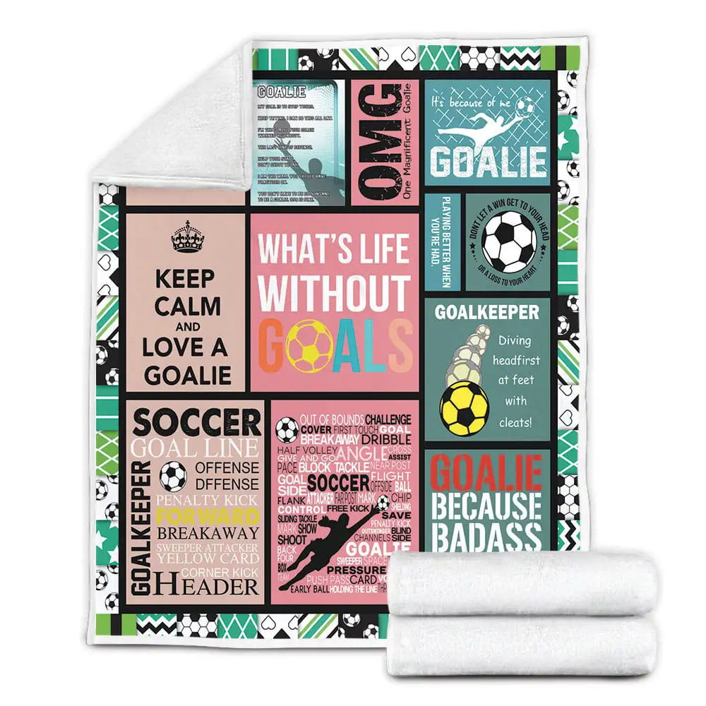 Soccer Fleece Blanket Gift For Mothers Day Fathers Day