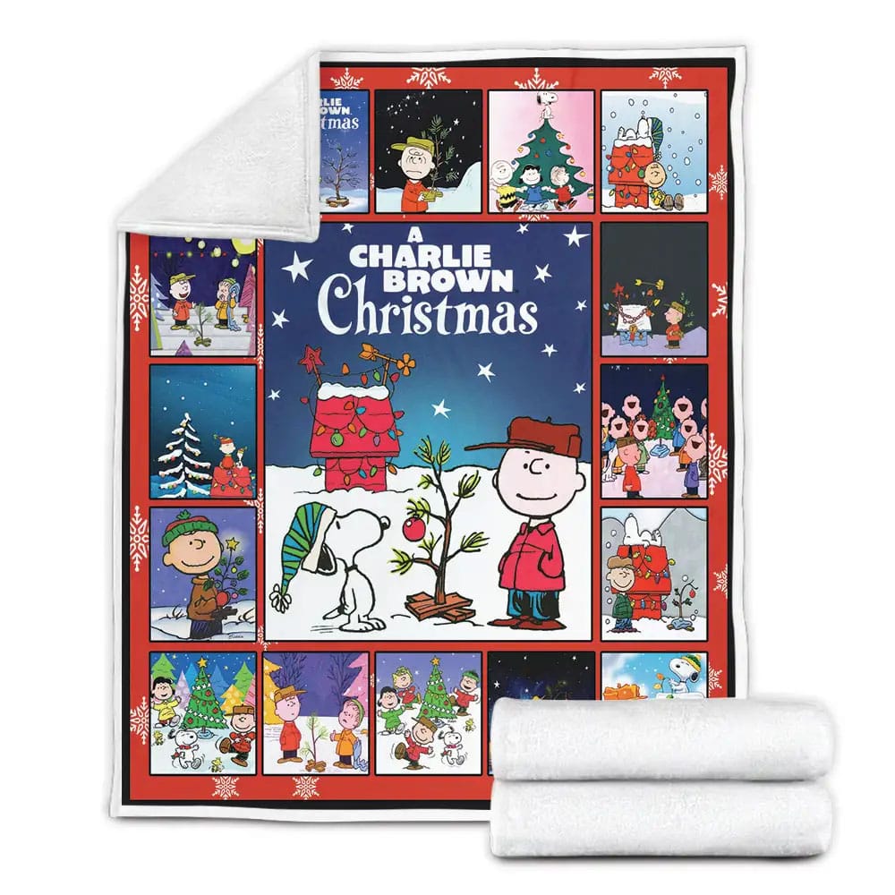 Snoopy Charlie Brown Fleece Blanket 