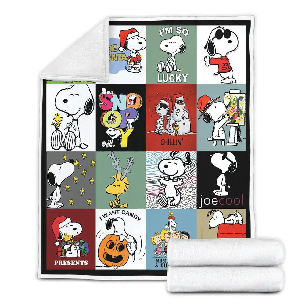 Snoopy Fleece Blanket Gift For Besties