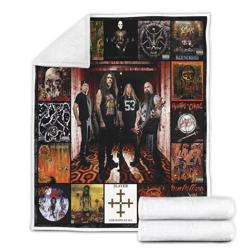 Slayer Albums Cover Poster Fleece Blanket Gift For Mothers Day Fathers Day