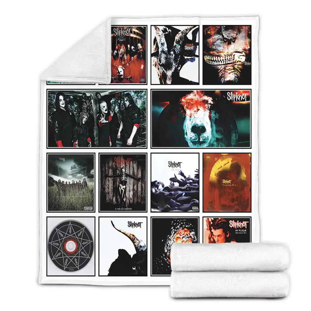 Slipknot Album Covers Fleece Blanket Gift For Birthday Halloween Christmas