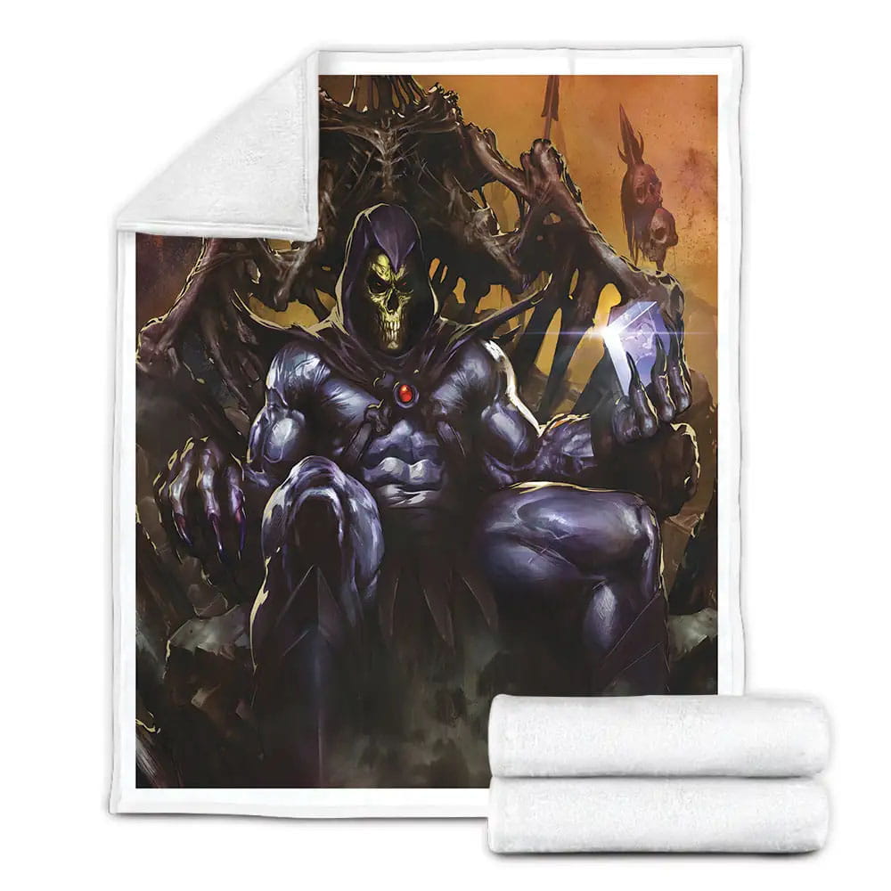 Skeletor Fleece Blanket Gift For Mothers Day Fathers Day