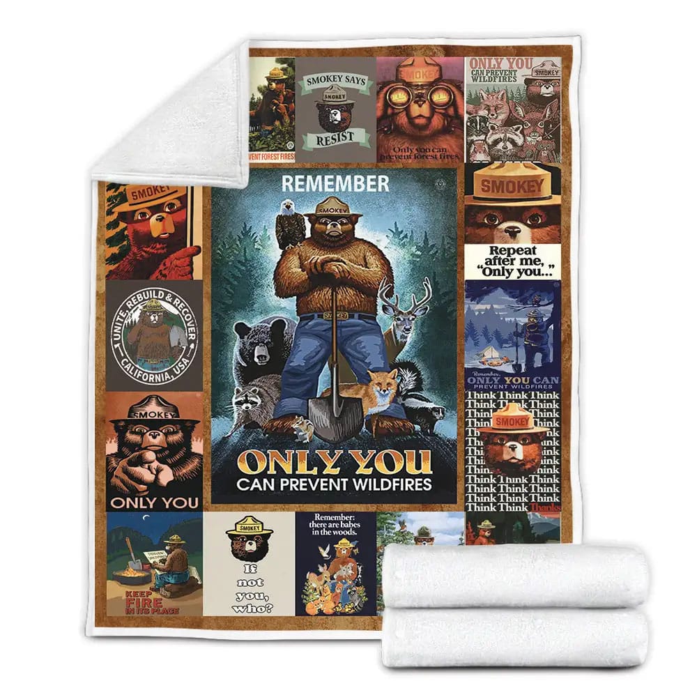 Smokey Bear Fleece Blanket 
