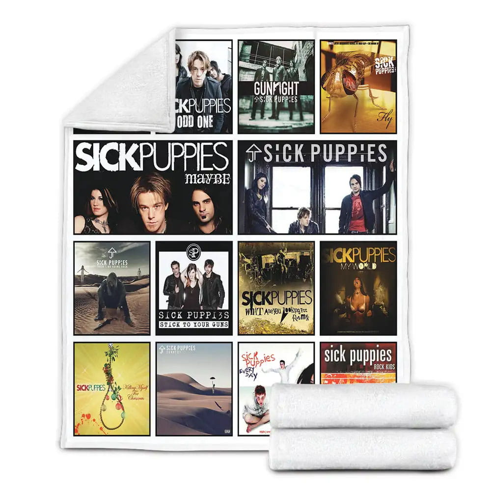 Sick Puppies Albums Fleece Blanket Gift For Besties