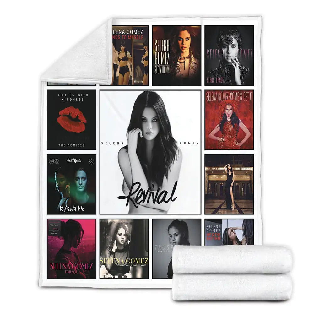 Selena Gomez Fleece Blanket Gift For Birthday Halloween Christmas
