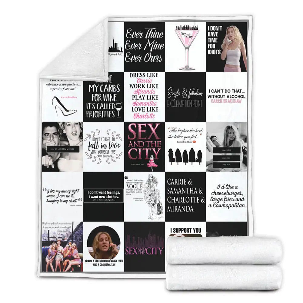 Sex And The City Fleece Blanket Gift For Mothers Day Fathers Day