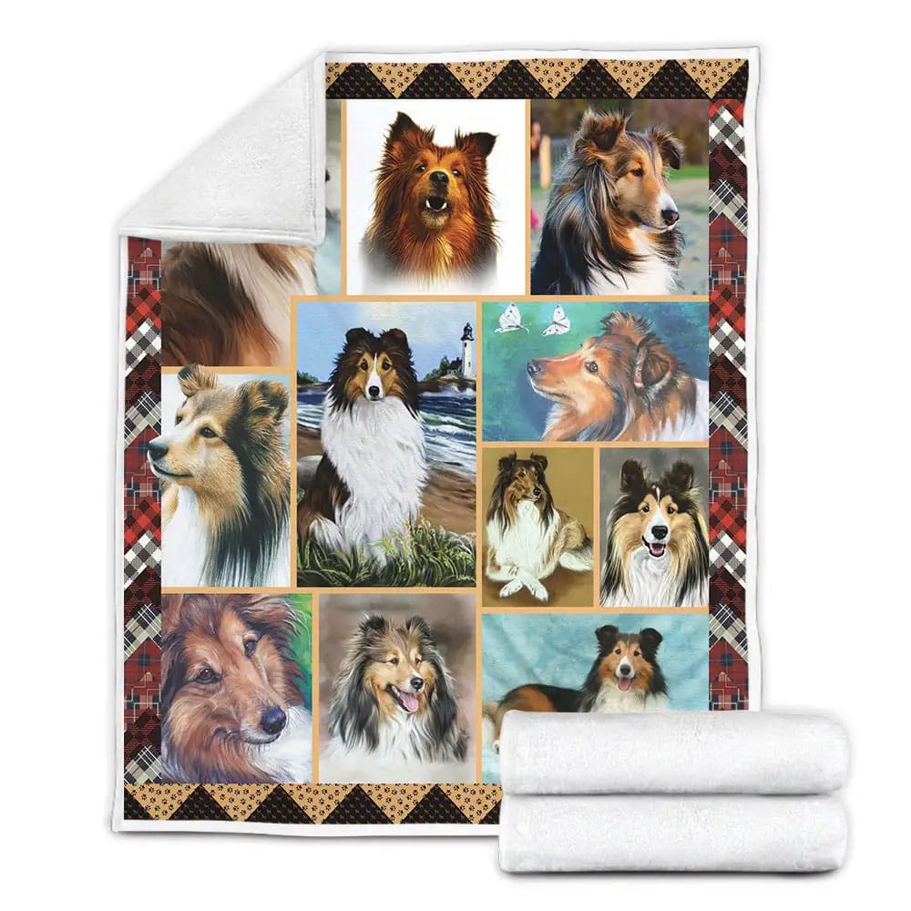 Sheltie Fleece Blanket Gift For Besties