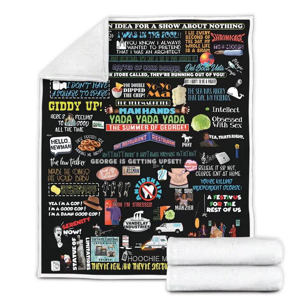 Seinfeld 30Th Anniversary Fleece Blanket Gift For Birthday Halloween Christmas