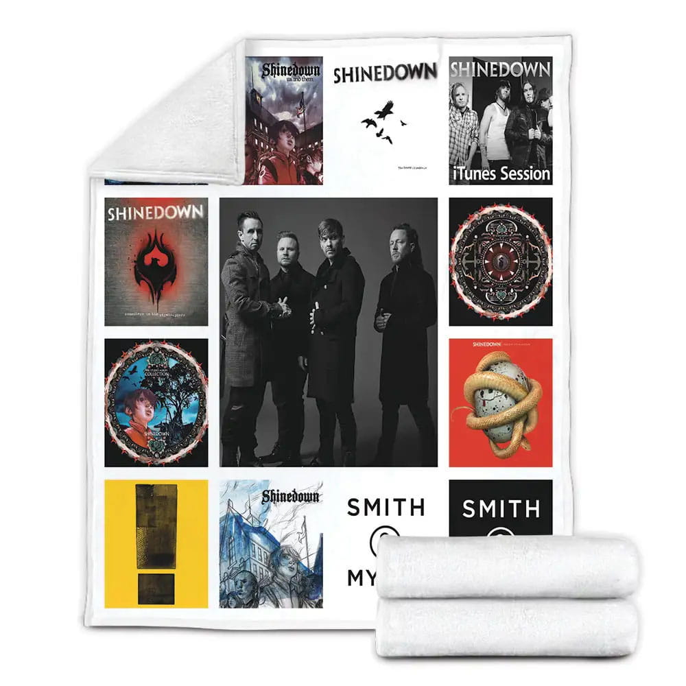 Shinedown Album Covers Fleece Blanket Gift For Wife Husband