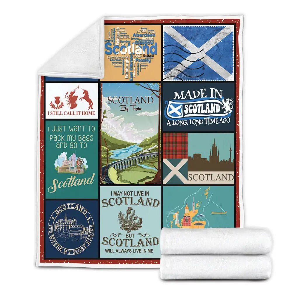 Scotland Fleece Blanket Gift For Besties