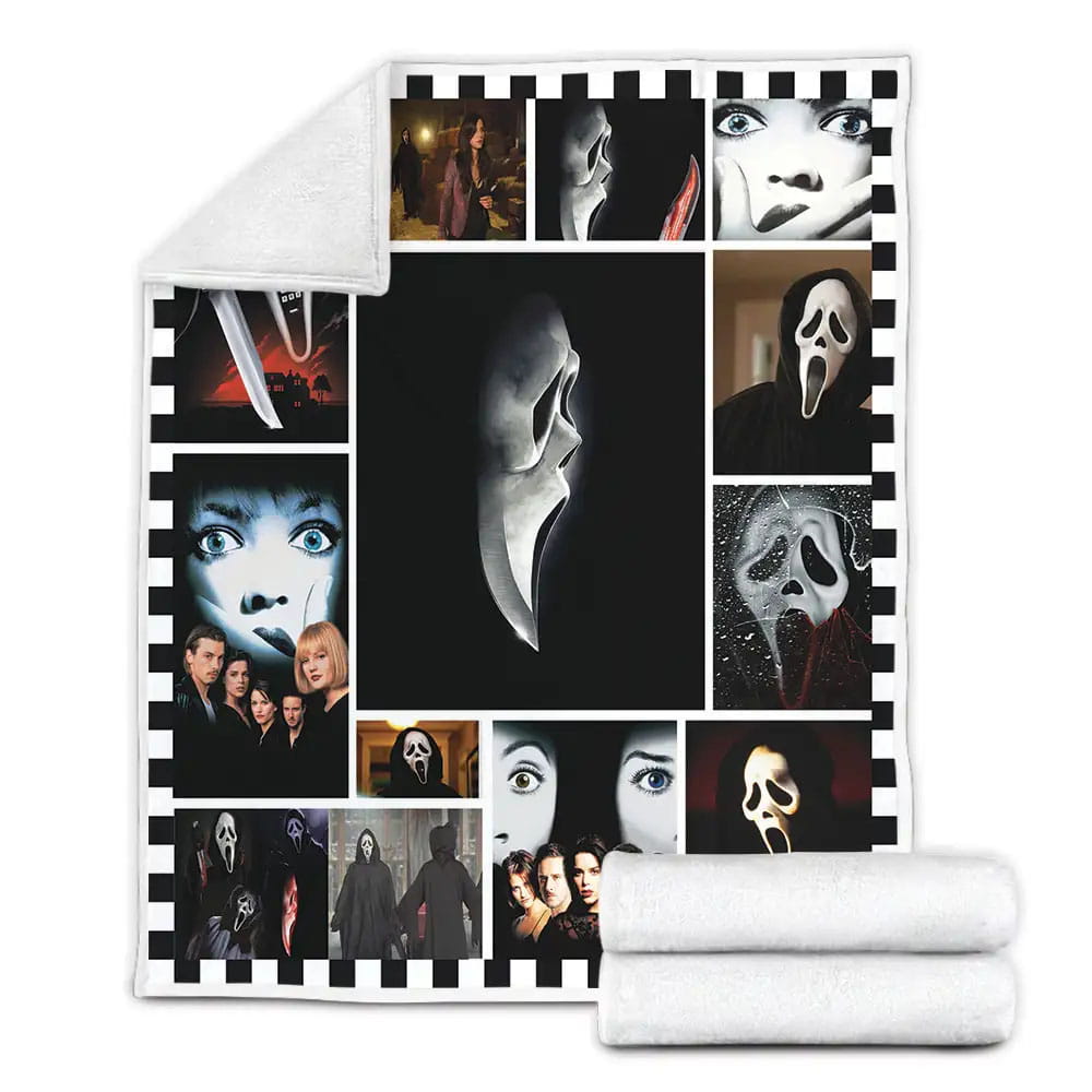 Scream Mask Fleece Blanket Gift For Wife Husband