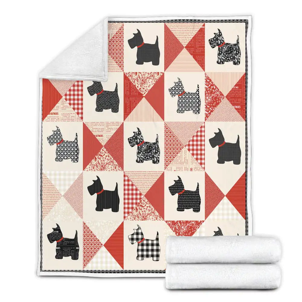Scotties Fleece Blanket Gift For Wife Husband