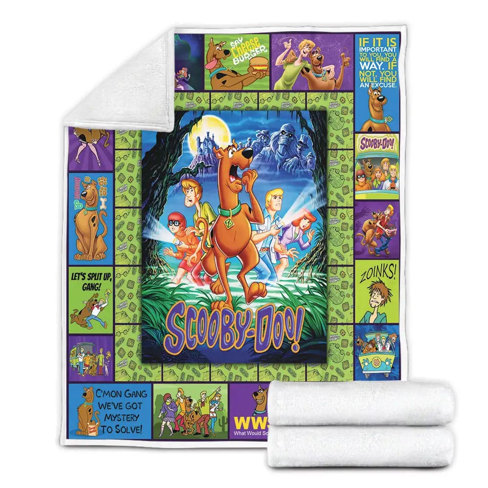 Scooby Doo Fleece Blanket Gift For Birthday Halloween Christmas