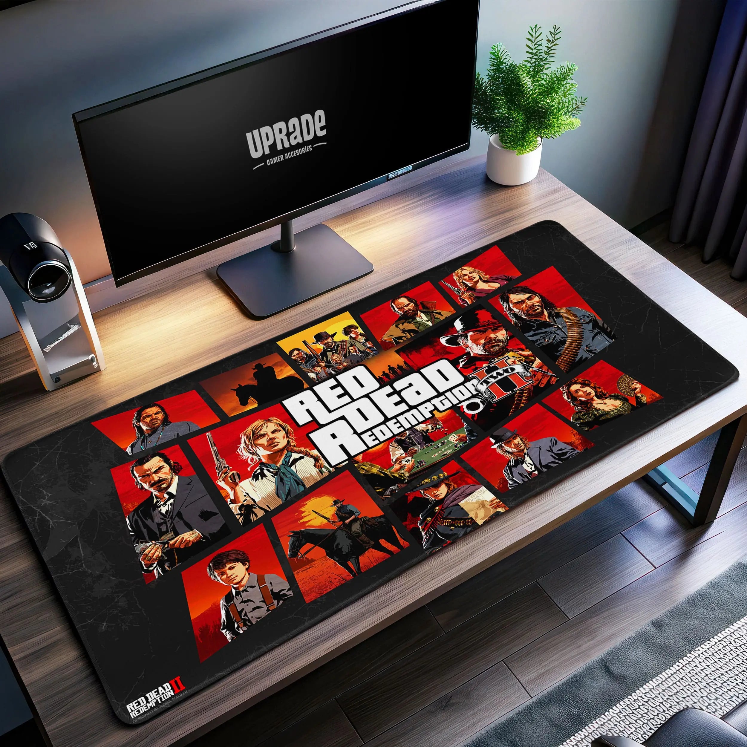 Allleftout Red Dead Redemption Desk Mat, Wild West Mouse Pad