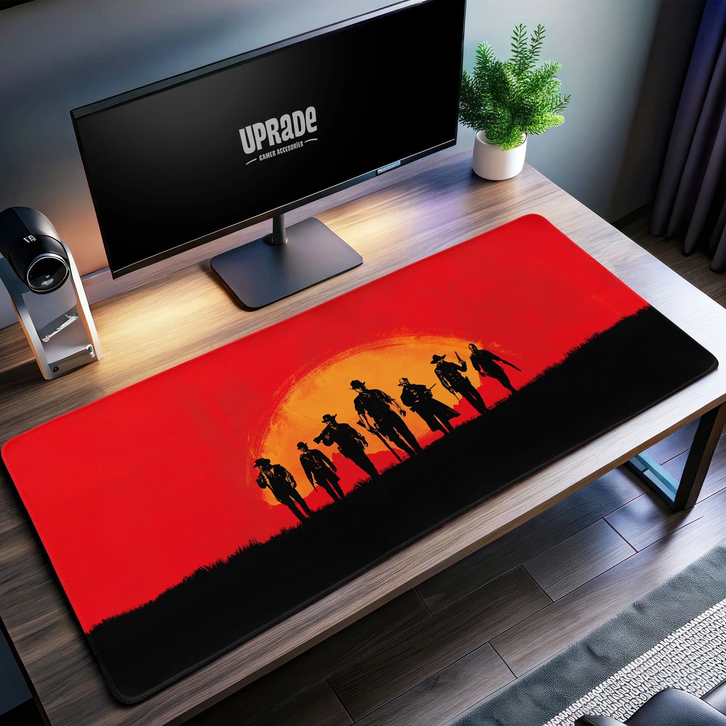 Allleftout Red Dead Redemption Desk Mat, Western Sunset Mouse Pad