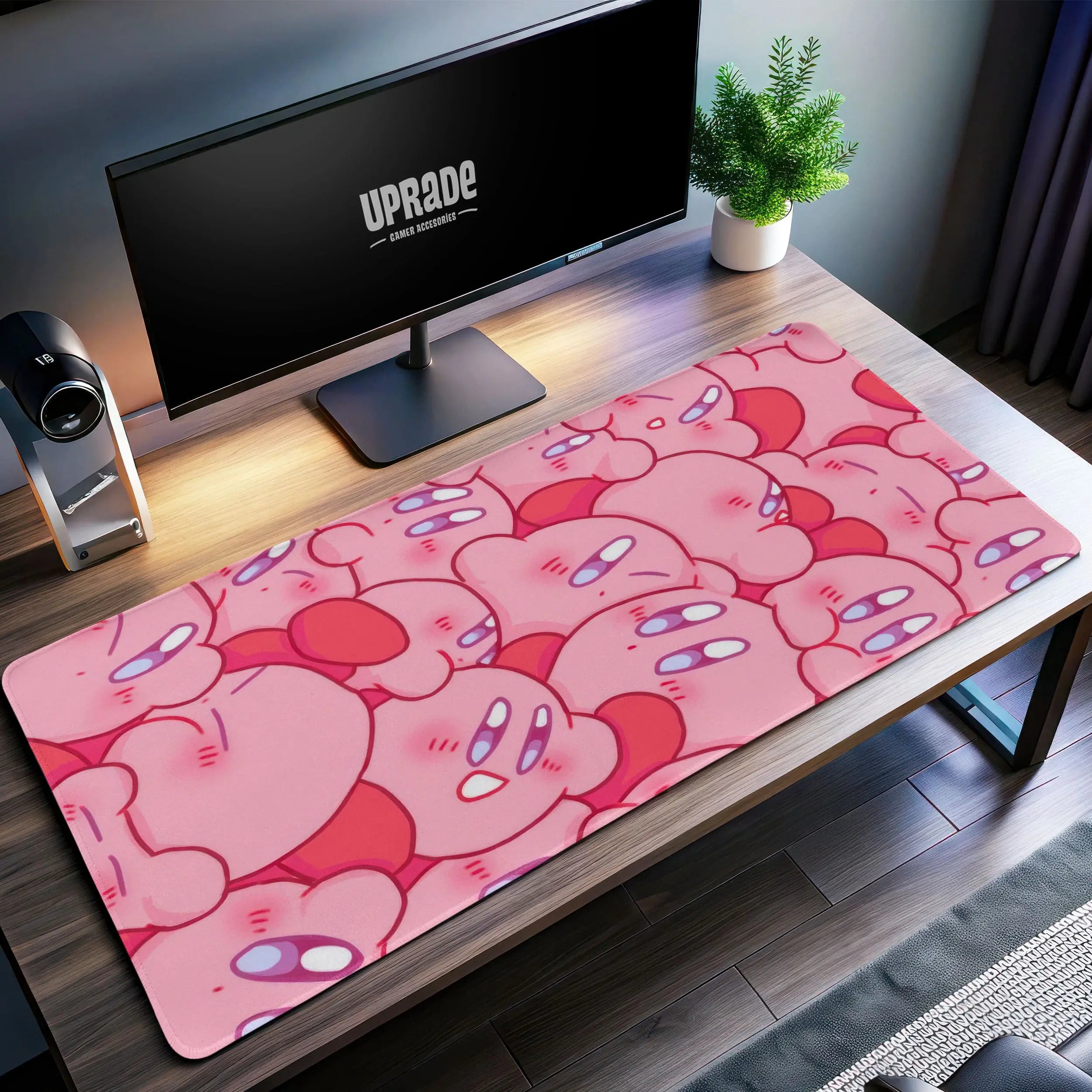 Allleftout Kirby Dreams Desk Mat, Adorable Pink Mouse Pad