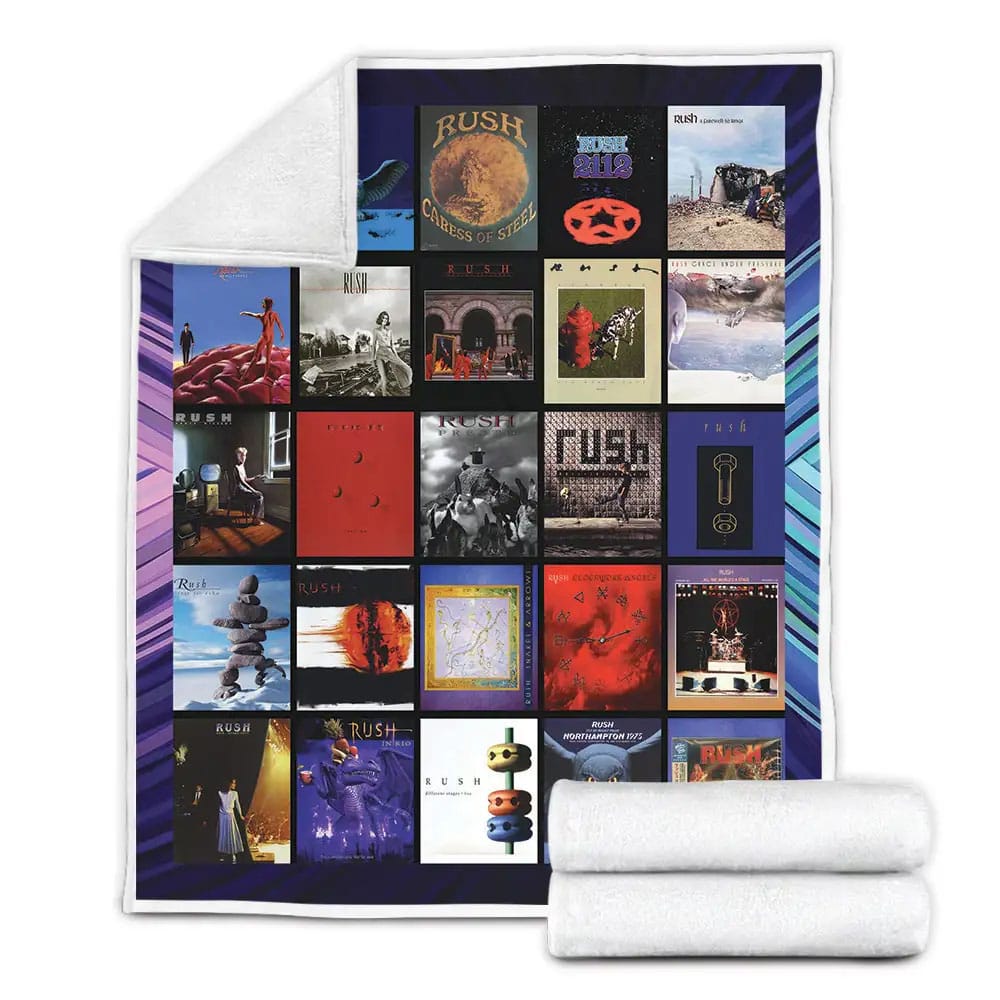 Rush Band Album Covers Fleece Blanket Gift For Besties