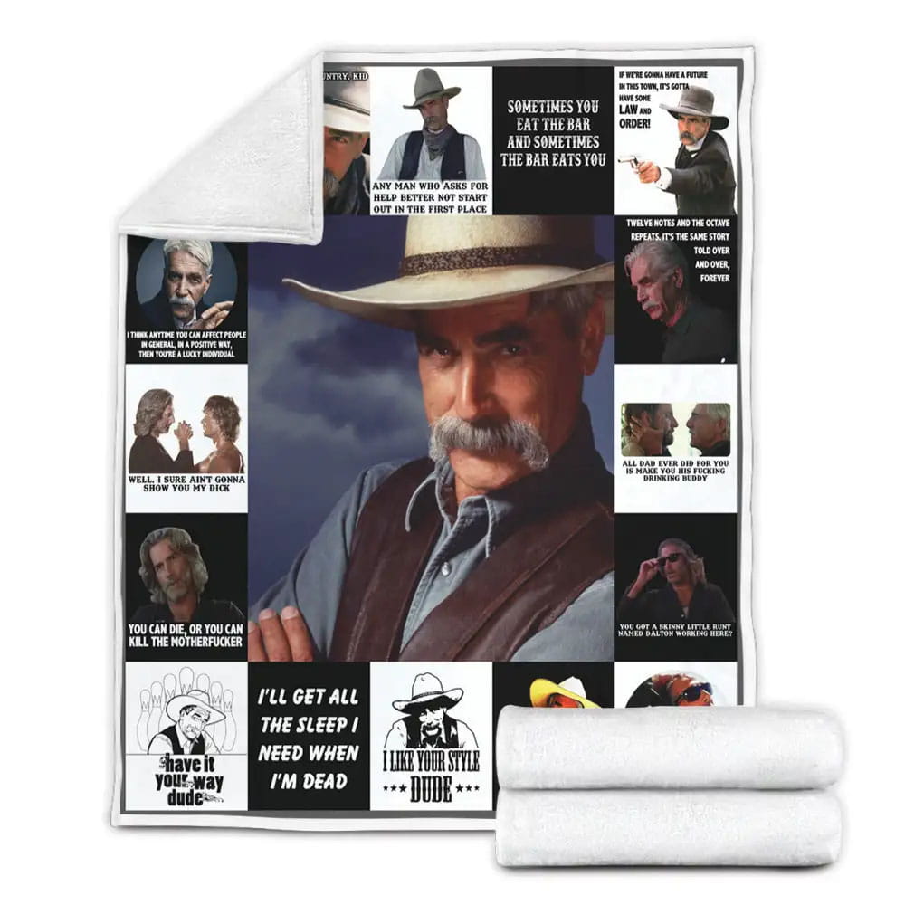 Sam Elliott Fleece Blanket Gift For Mothers Day Fathers Day