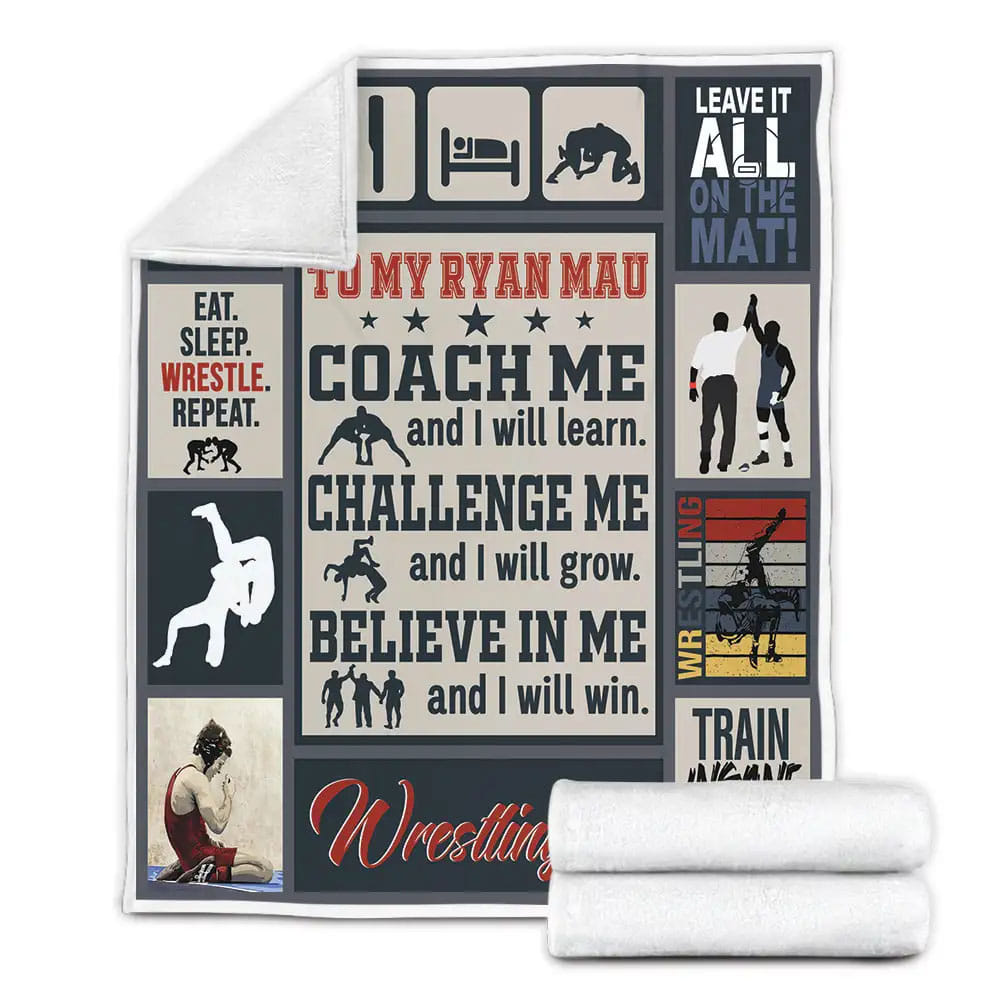 Petmytshirt To My Son Coach Fleece Blanket 