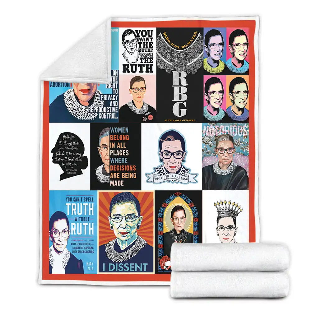 Ruth Bader Ginsburgh Quotes Fleece Blanket Gift For Besties