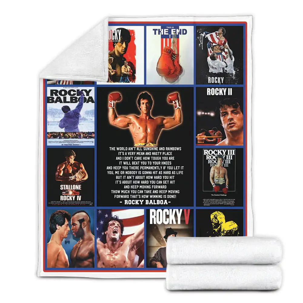 Rocky Balboa Fleece Blanket 