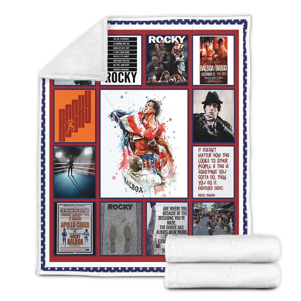 Rocky Balboa Fleece Blanket Gift For Wife Husband