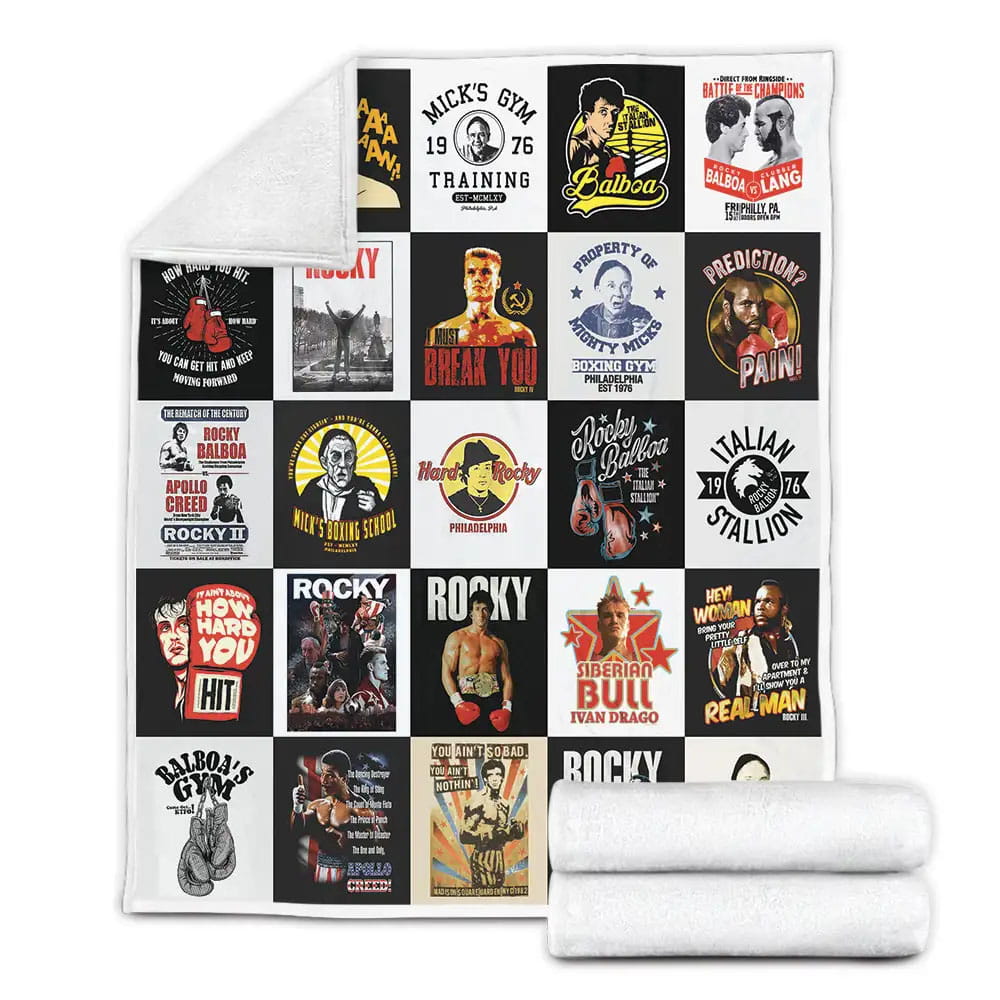 Rocky Balboa Fleece Blanket Gift For Mothers Day Fathers Day