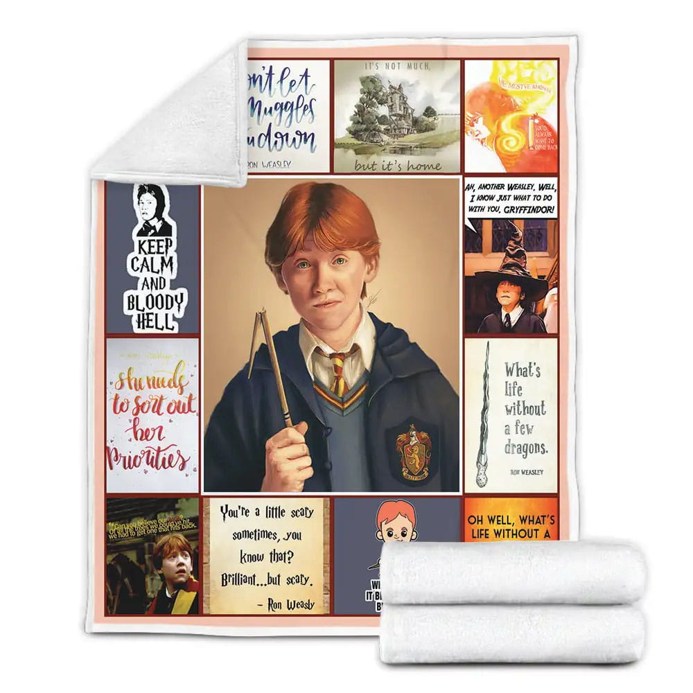 Ron Weasley Fleece Blanket Gift For Wife Husband