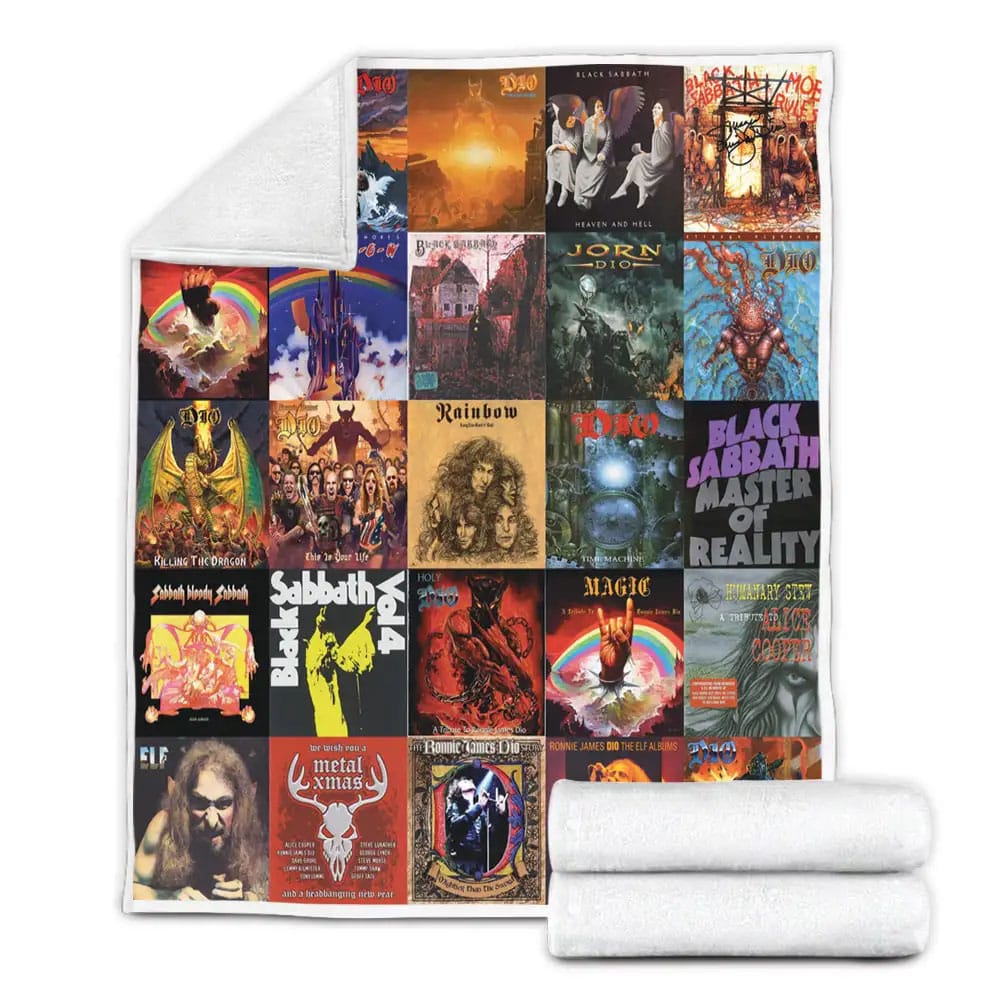 Ronnie James Dio Album Fleece Blanket Gift For Mothers Day Fathers Day