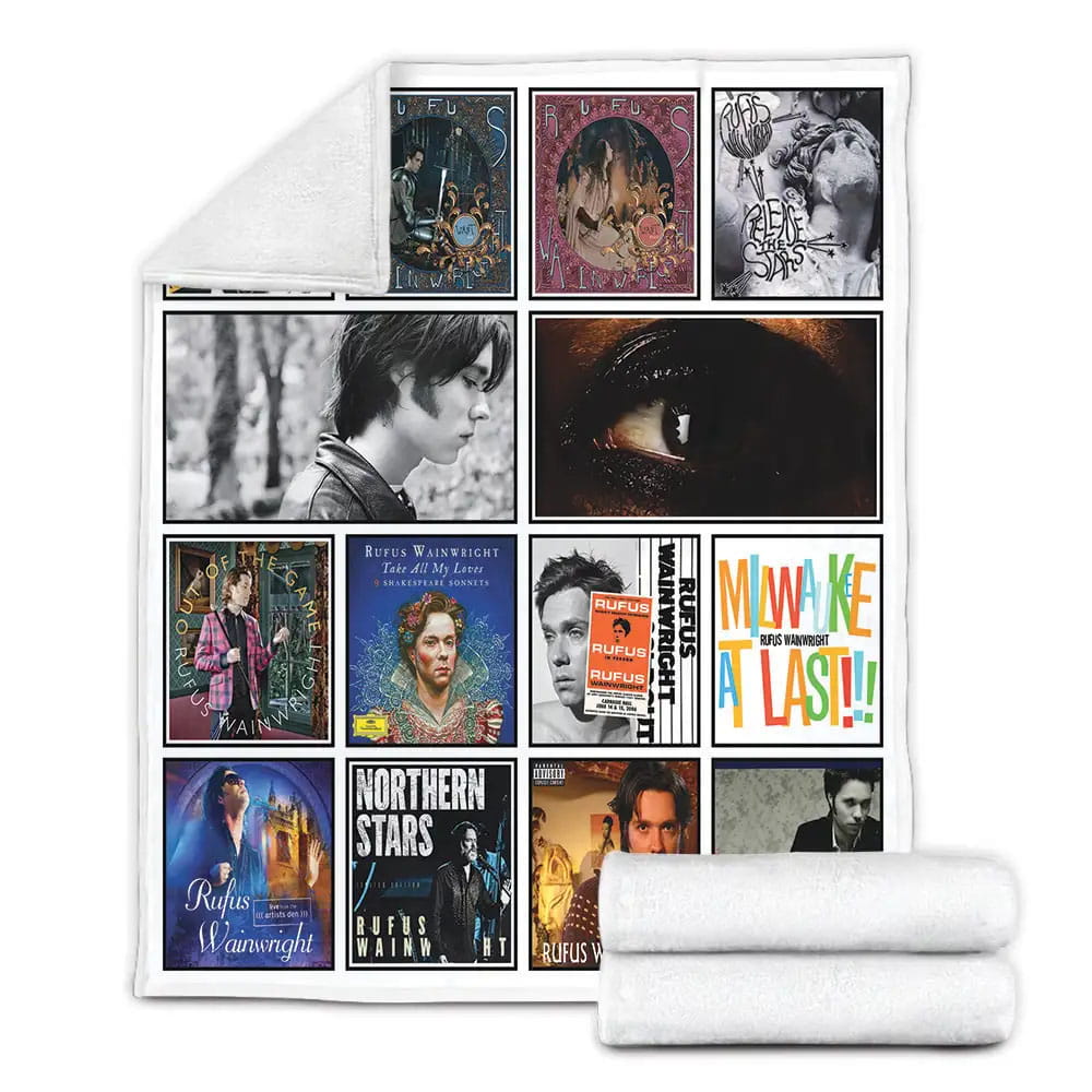 Rufus Wainwright Album Covers Fleece Blanket Gift For Mothers Day Fathers Day