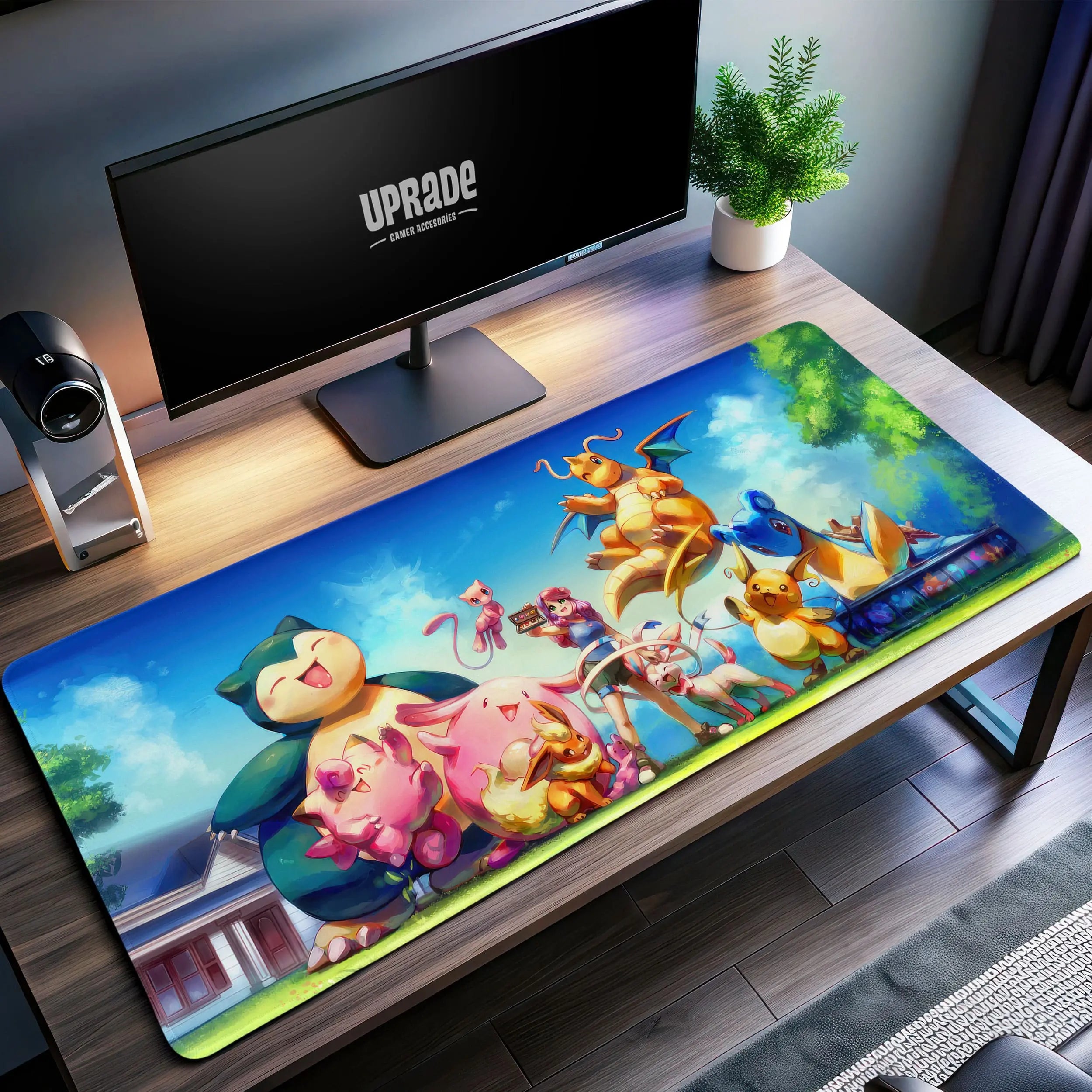 Allleftout PokMon Gathering Desk Mat, Vibrant Trainer Mouse Pad