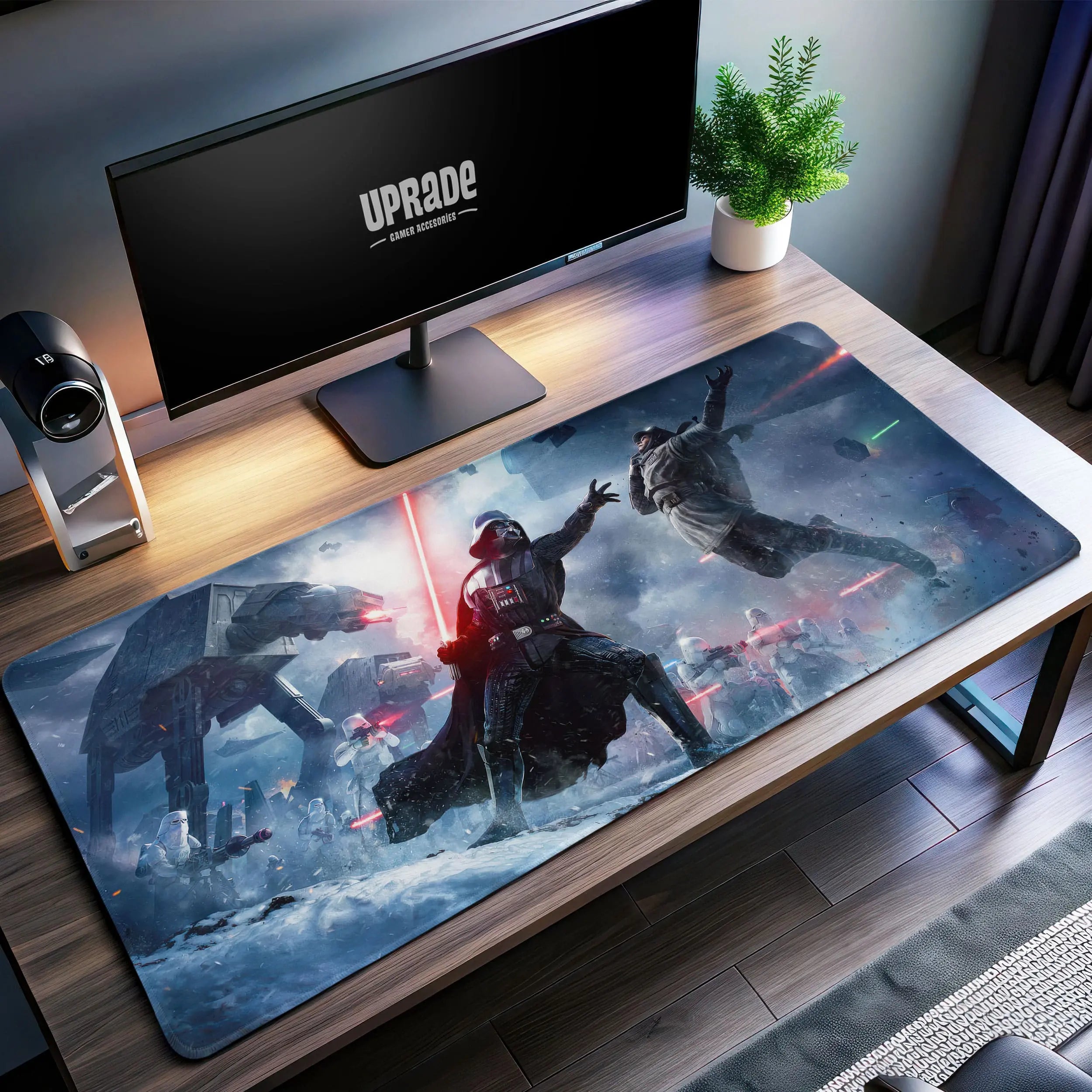Allleftout Darth Vader Battle Scene Desk Mat, Star Wars Mouse Pad