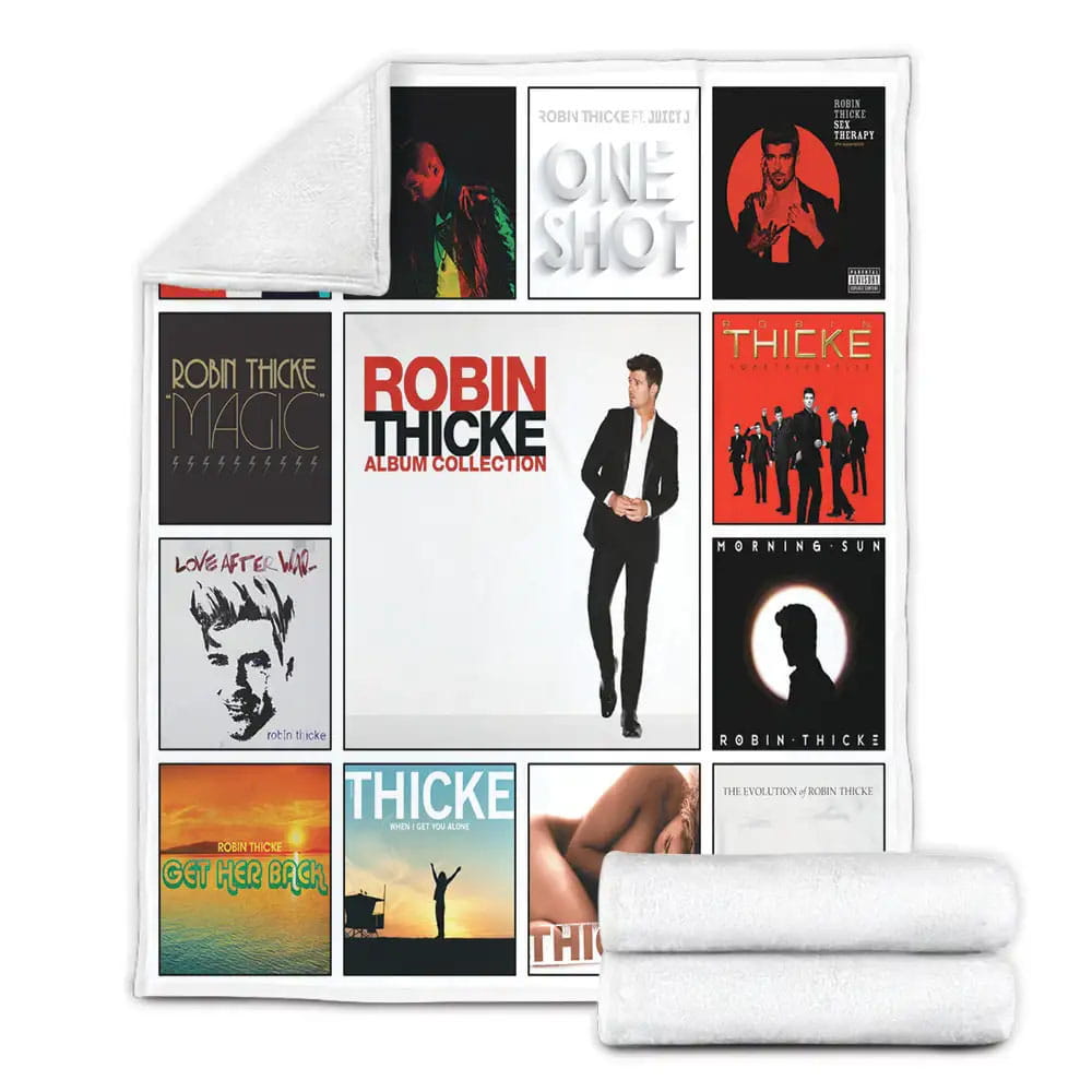 Robin Thicke Fleece Blanket Gift For Wife Husband