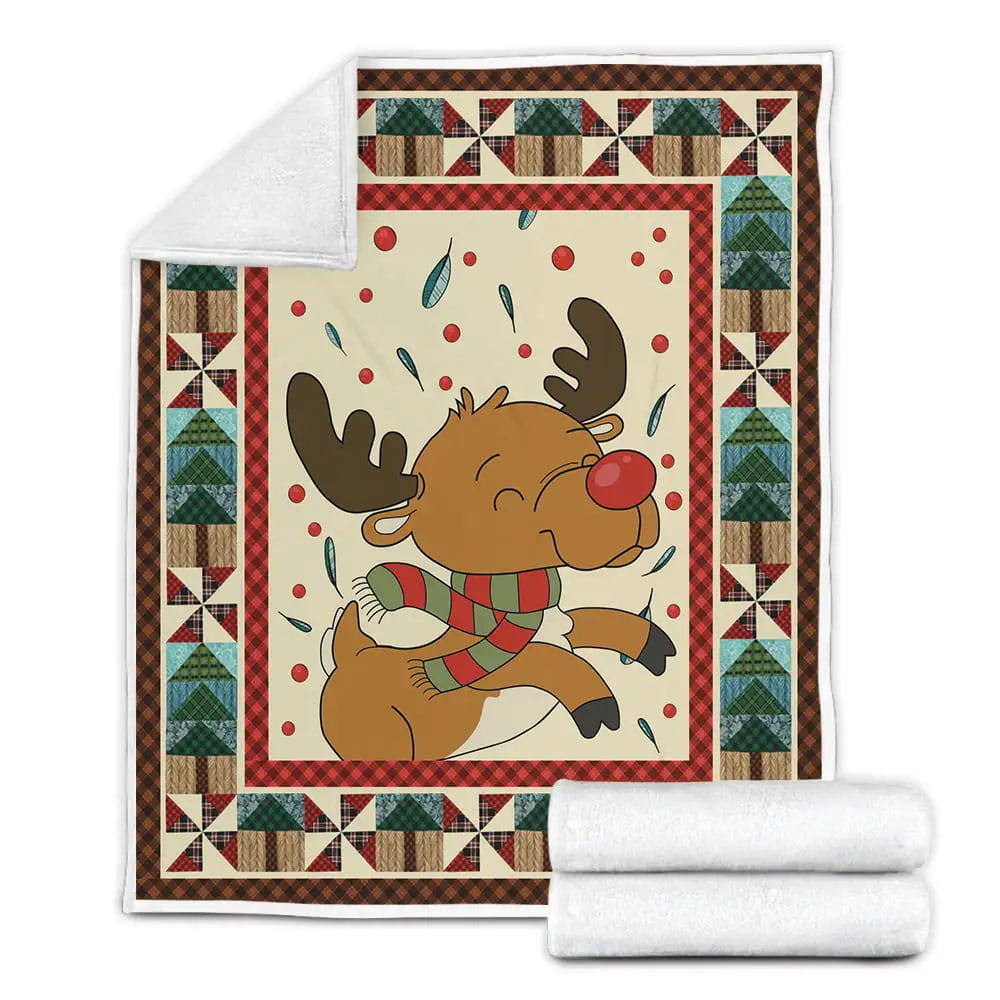 Reindeer Fleece Blanket 