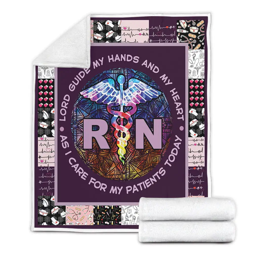 Registered Nurse Fleece Blanket Gift For Wife Husband