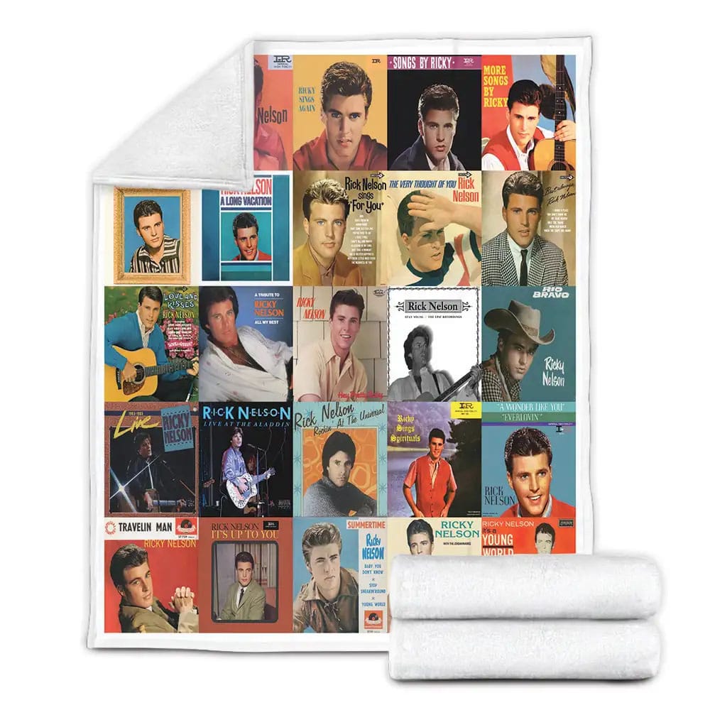 Ricky Nelson Album Covers Fleece Blanket Gift For Birthday Halloween Christmas