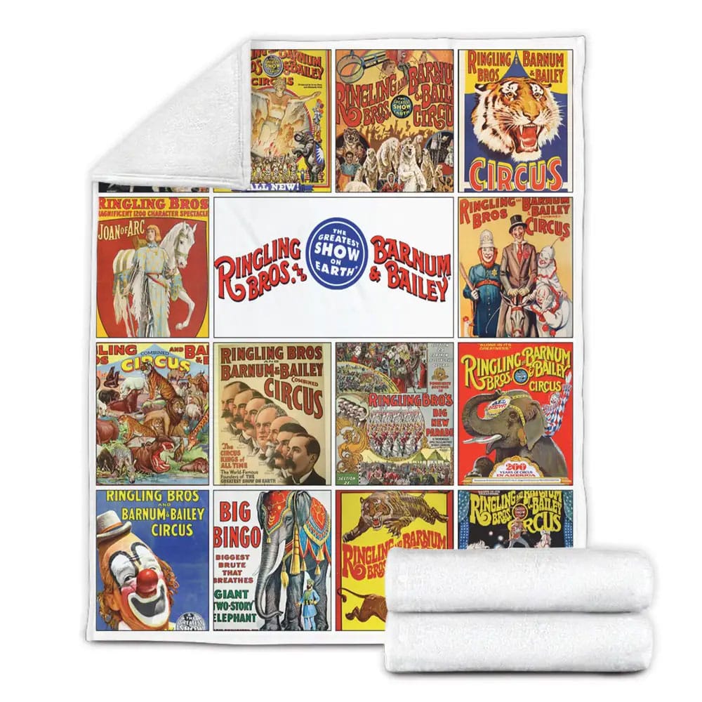 Circus Fleece Blanket Gift For Wife Husband