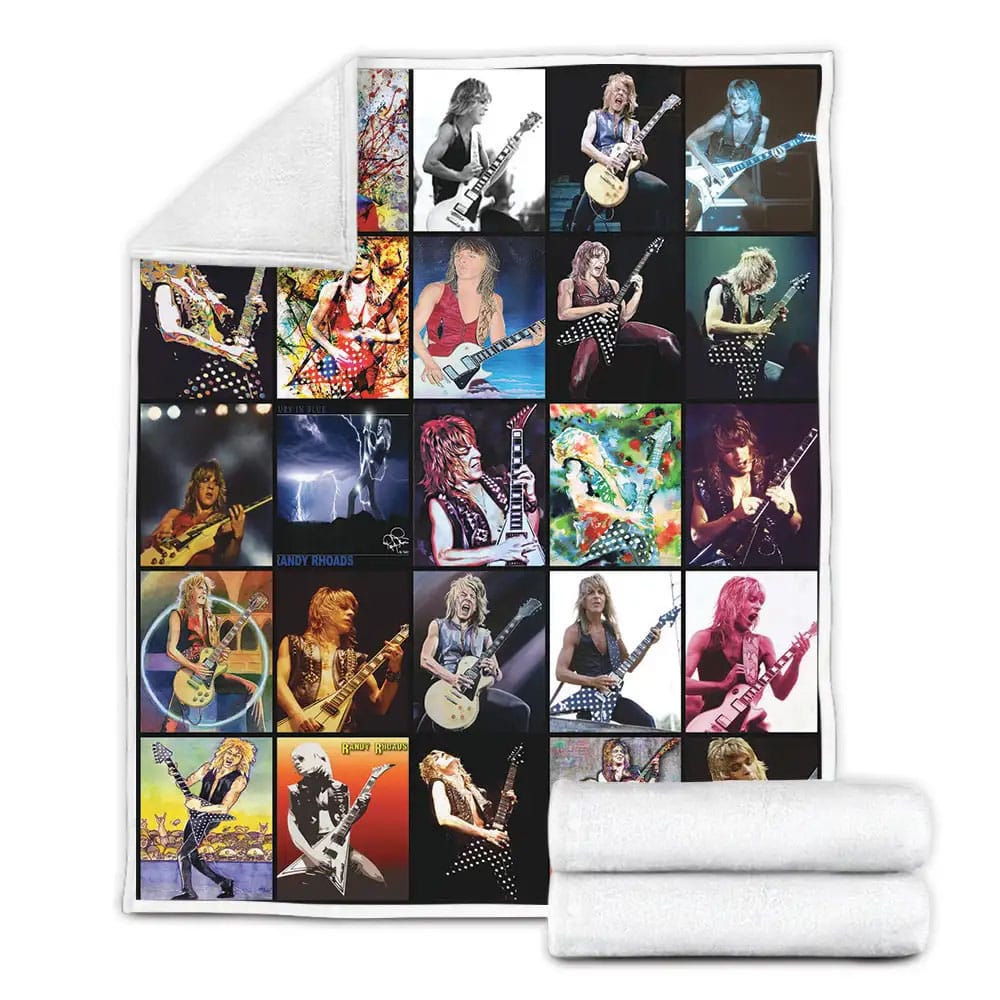 Randy Rhoads Fleece Blanket Gift For Wife Husband