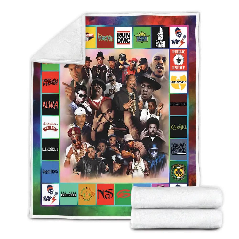 Rapper Legends Fleece Blanket Gift For Birthday Halloween Christmas