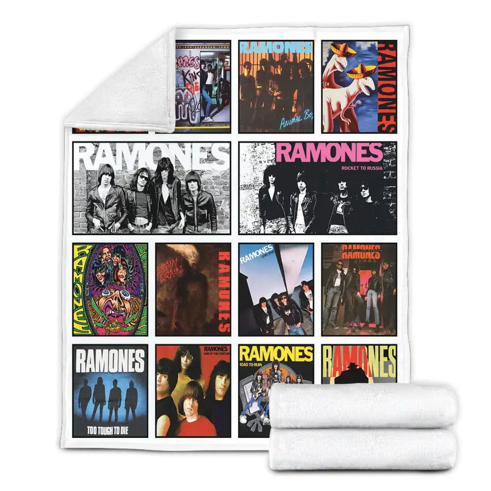 Ramones Fleece Blanket Gift For Mothers Day Fathers Day