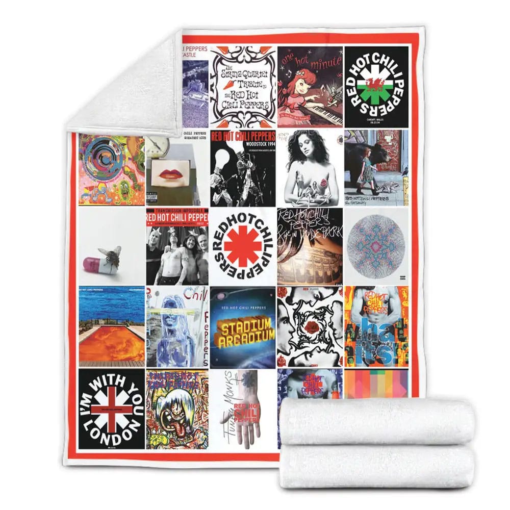 Red Hot Chili Peppers Albums Fleece Blanket Gift For Birthday Halloween Christmas