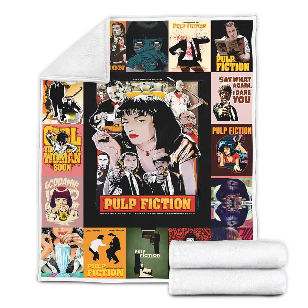 Pulp Fiction Fleece Blanket Gift For Wife Husband
