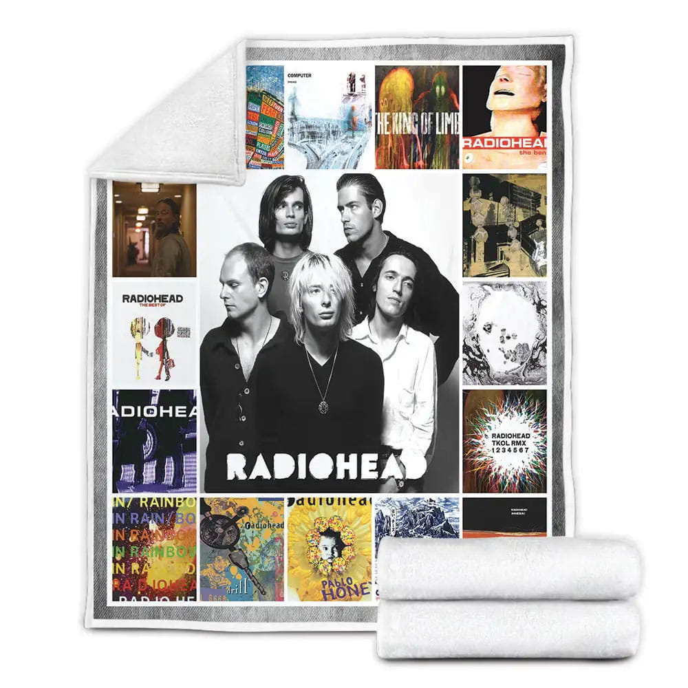 Radiohead Albums Cover Poster Fleece Blanket Gift For Wife Husband