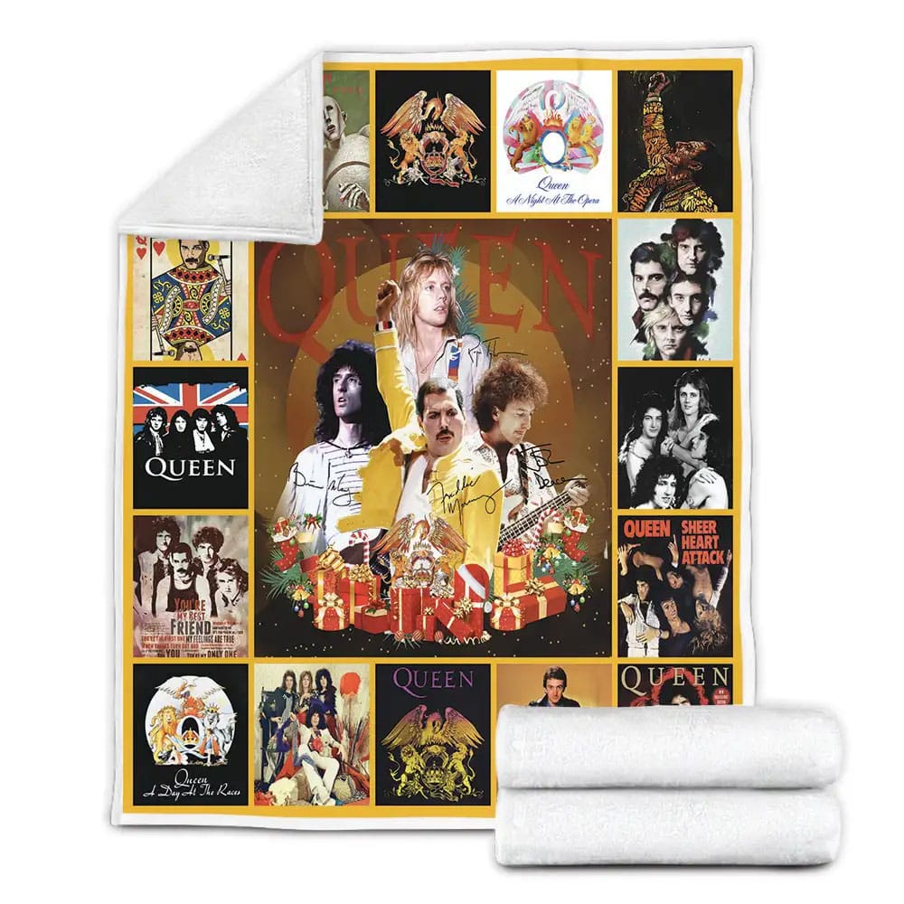 Queen Christmas Fleece Blanket Gift For Besties