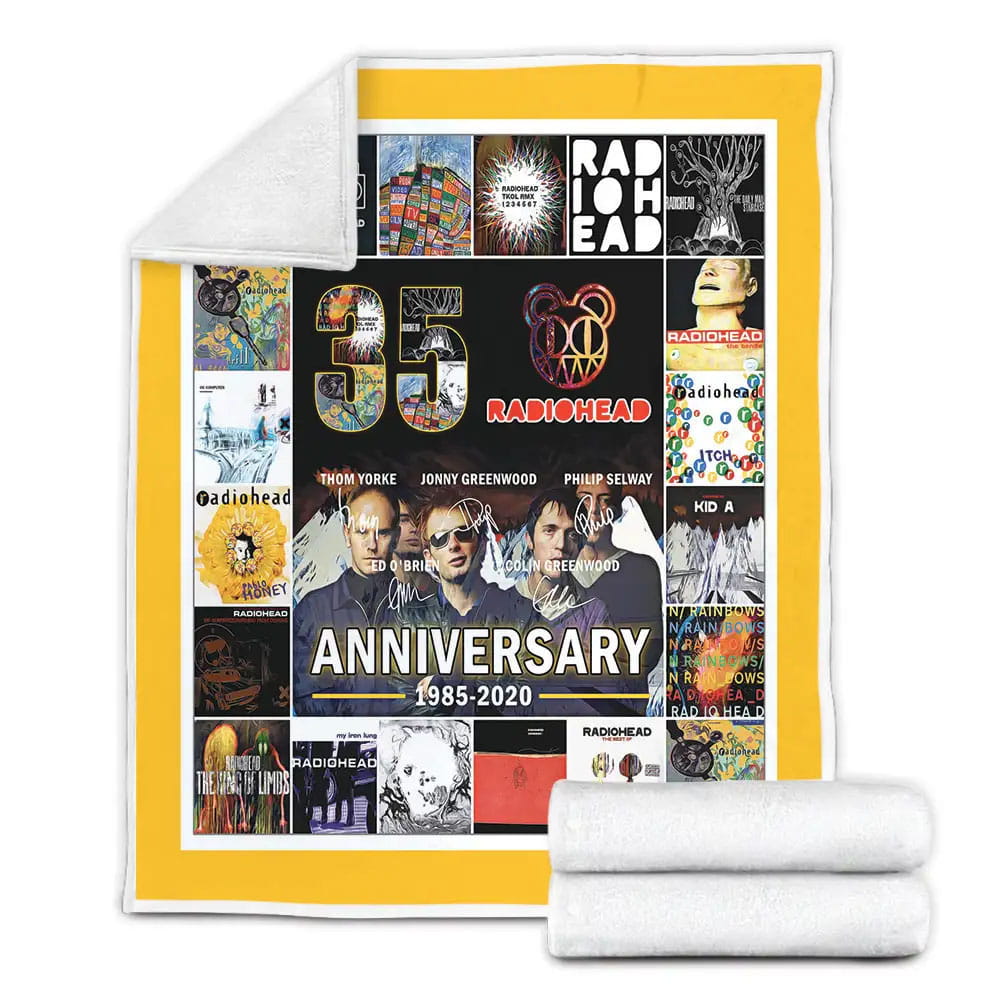 Radiohead 35 Years Fleece Blanket Gift For Besties