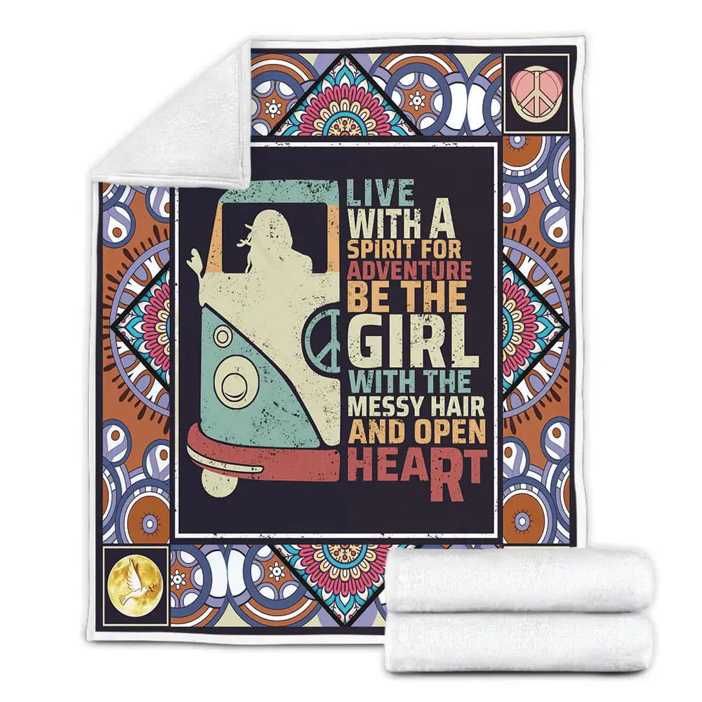 Adventure Girl Fleece Blanket Gift For Besties