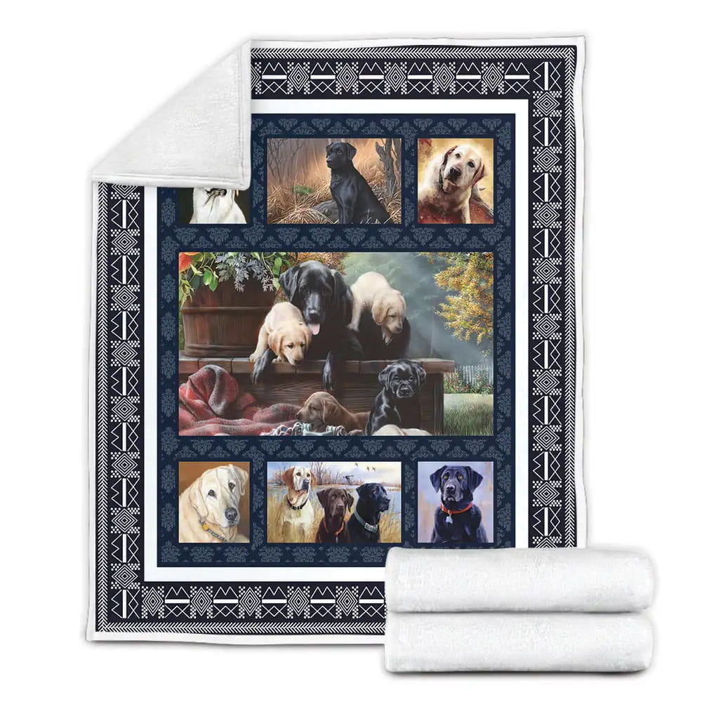 Labrador Retriever Fleece Blanket Gift For Mothers Day Fathers Day